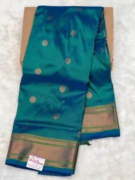 Semi Silk Kadiyal Paithani Rama Green A01