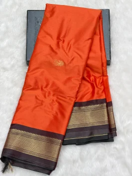 Sico Orange Paithani F01