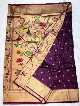 Janavi Kalanjali Paithani With Brocade Blouse M11