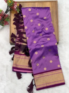 Kasturi Maharani Light Purple Paithani S11