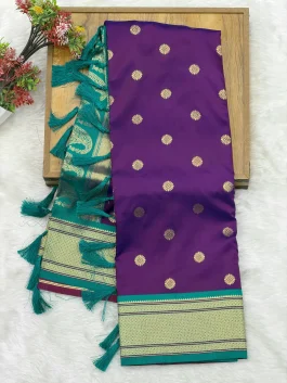 Kasturi Maharani Wine Paithani S11