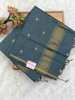 Maheshawari Cotton Grey Saree U11