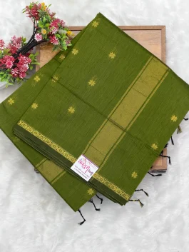 Maheshawari Cotton Mehandi Saree U11
