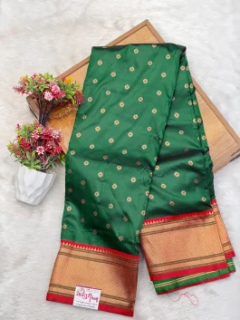 Hema Kalanjali Paithani Green Z11