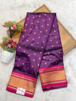 Hema Kalanjali Paithani Wine Z11