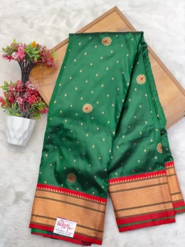 Hema Kalanjali Paithani Green Z11