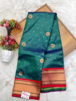 Hema Kalanjali Paithani Rama Green Z11