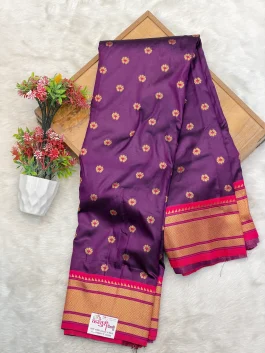 Hema Kalanjali Paithani Wine Z11