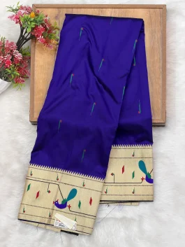 Peacock Brocade Paithani Jambhala D12
