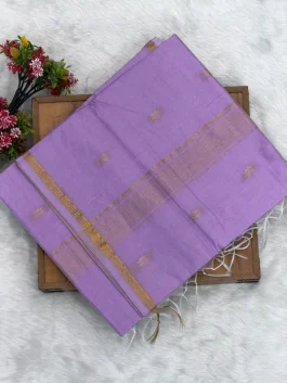 Maheshwari Cotton Lavender Saree U11