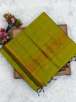 Maheshwari Cotton Mehandi  Saree U11