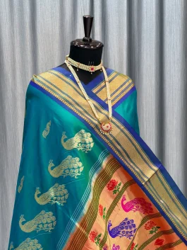 Pure Silk Tissue Pallu Paithani Madhuri B12