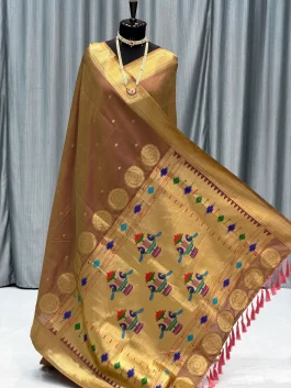 Self 14 Peacock Pallu Paithani Chutney K12