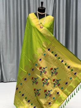 Self 14 Peacock Pallu Paithani Parrot K12