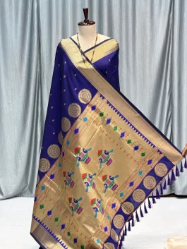 Self 14 Peacock Pallu Paithani Jambhala K12