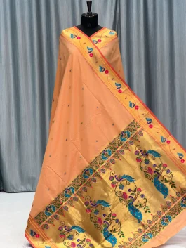 Soft Silk Shilpa Saree Peach S12
