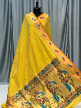 Soft Silk Shilpa Saree Lemon Yellow S12