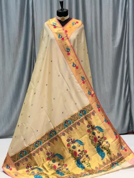 Soft Silk Shilpa Saree Offwhite S12