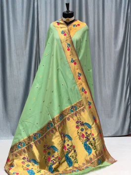 Soft Silk Shilpa Saree Pista S12