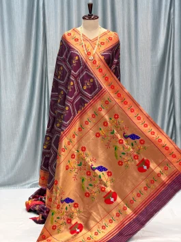 Soft Bandhani / Patola Saree Maroon R12