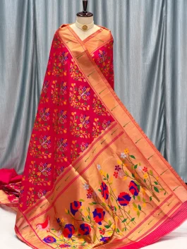 Soft Bandhani / Patola Saree Red R12