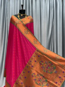 Sejal Diamond Work Paithani Rani Pink T12