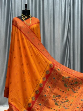 Sejal Diamond Work Paithani Mango T12