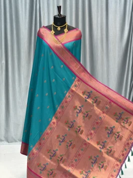 Sejal Diamond Work Paithani Chintamani T12