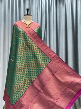 Soft Silk Kanchipuram Saree Green Y12