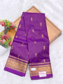 Pure Silk Kanjivaram Wine Paithani T11