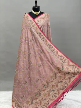 Rajwadi Fancy Saree Dusty Pink D13