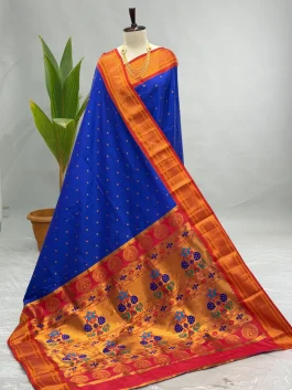 Soft Silk Kalanjali Paithani Royal Blue Y10