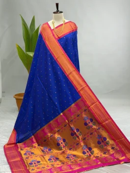 Soft Silk Kalanjali Paithani Royal Blue Y10