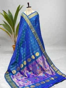 Pure Silk Handloom Kalanjali Paithani Rukhmini H13