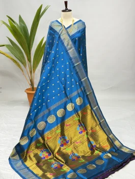 Pure Silk Handloom Kalanjali Paithani Morpankhi H13