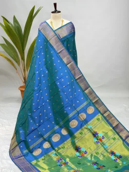 Pure Silk Handloom Kalanjali Paithani Rukhmini H13