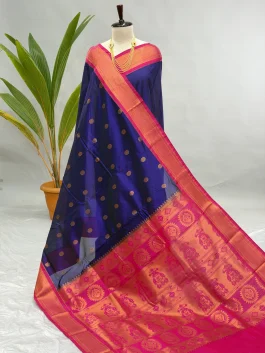 Semi Silk Kadiyal Paithani Jambhala A01