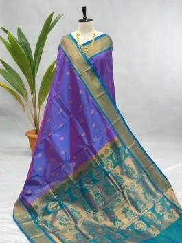 Semi Silk Kadiyal Paithani Dhup Chav A01